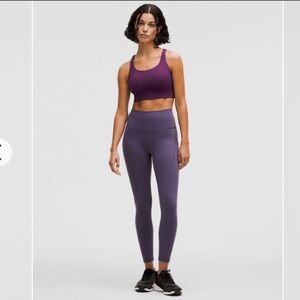 Lululemon Energy Longline Bra in Dramatic Magenta, Size 10